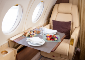 Private chef on board. VIP catering private jet